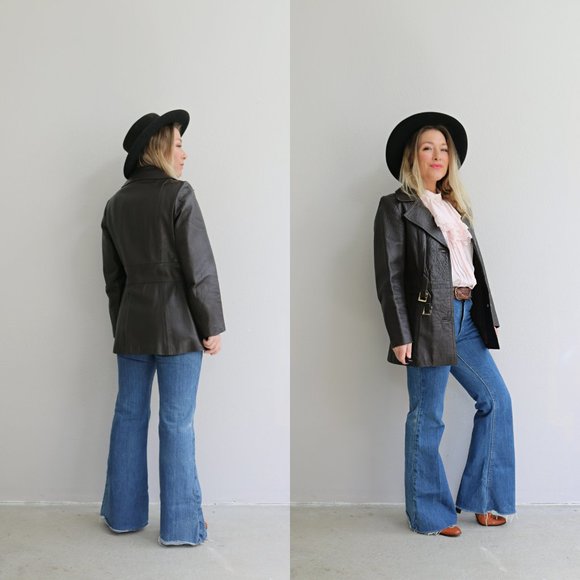 1970's Richard of Mayfair Leather Jacket // Women's Size Extra Small to Small - Picture 5 of 7